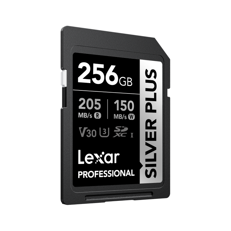 Lexar Professional Silver Plus 256GB SDXC UHS-I V30 Memory Card