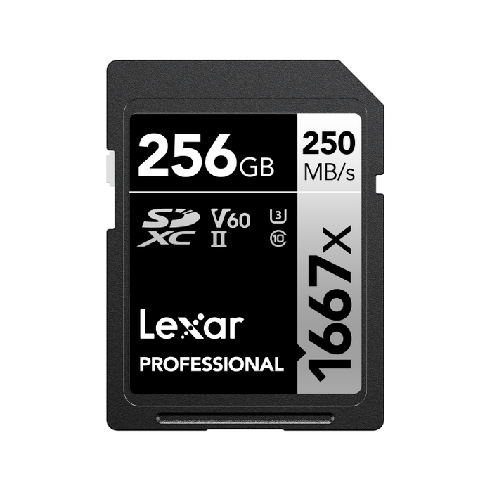 Lexar Professional Silver Series 256GB SDXC UHS-II V60 Memory Card