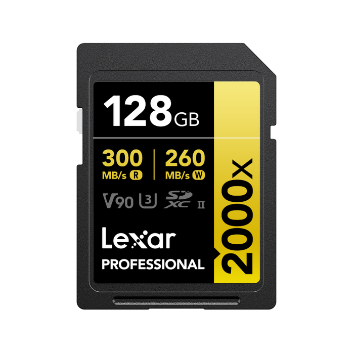 Lexar Professional Gold 128GB SDXC UHS-II V90 Memory Card