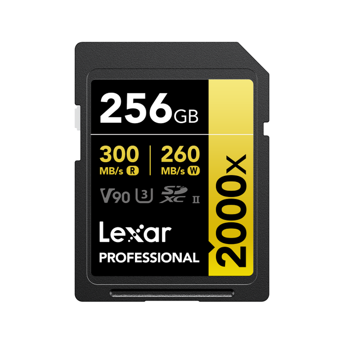 Lexar Professional Gold 256GB SDXC UHS-II V90 Memory Card