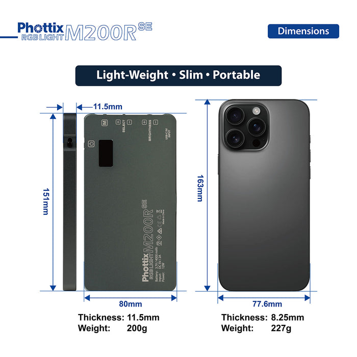Phottix M200R SE RGB 12W LED Light Twin Kit