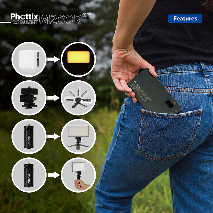 Phottix M200R SE RGB 12W LED Light Twin Kit