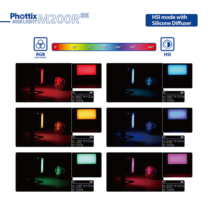 Phottix M200R SE RGB 12W LED Light Twin Kit