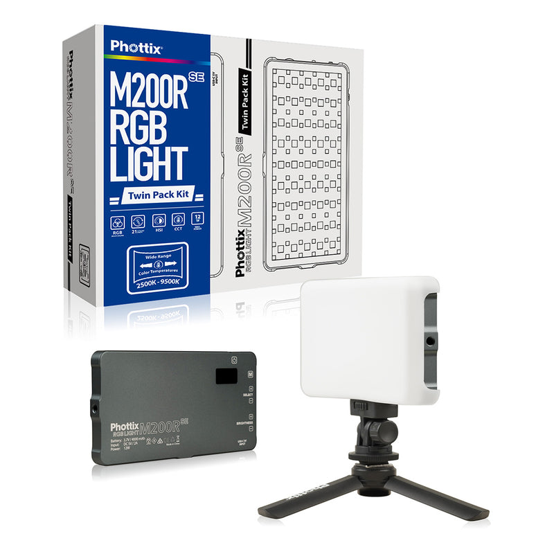 Phottix M200R SE RGB 12W LED Light Twin Kit