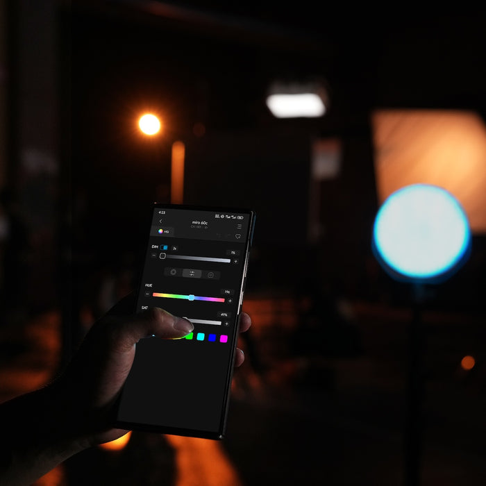 Nanlite Miro 60c LED RGBW Round Panel Light Midnight Blue