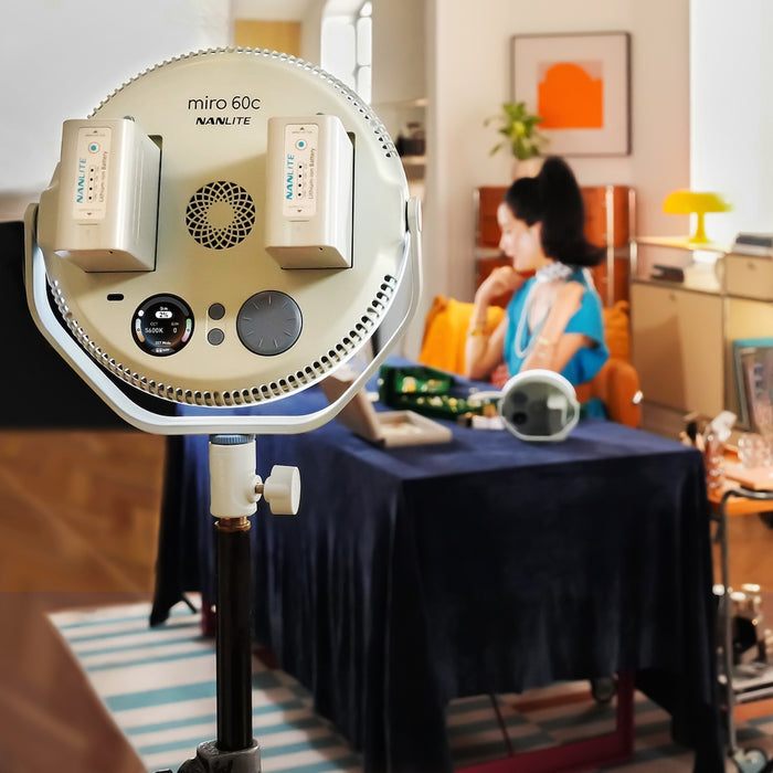 Nanlite Miro 60c LED RGBW Round Panel Light Mint Blue