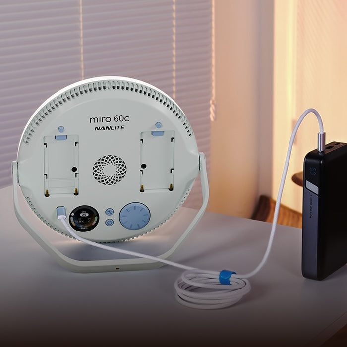 Nanlite Miro 60c LED RGBW Round Panel Light Mint Blue