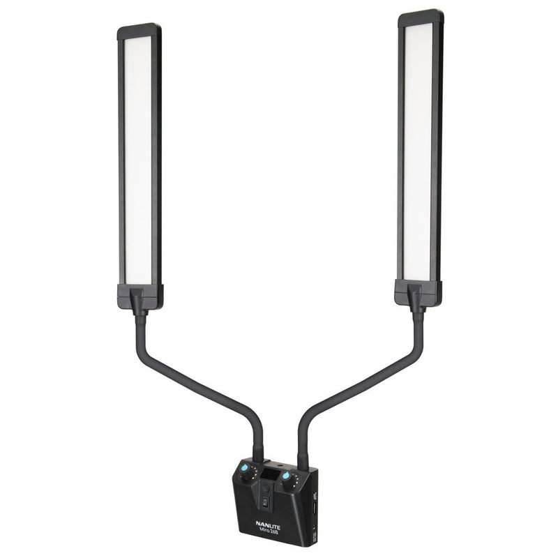 Nanlite Mira 26B Dual Flex Arm Beauty Light with Light Stand