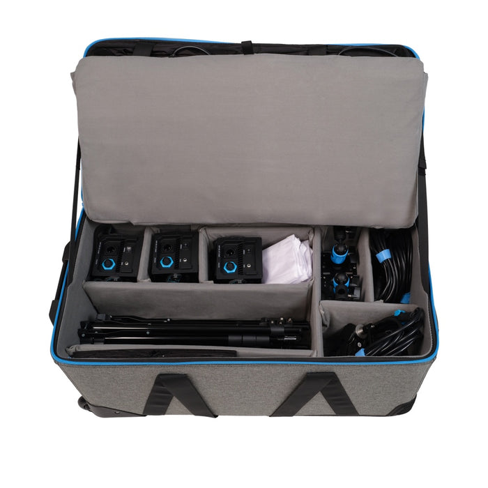 Nanlite PavoSlim 60B 3-Light Trolley Case Kit with Light Stands
