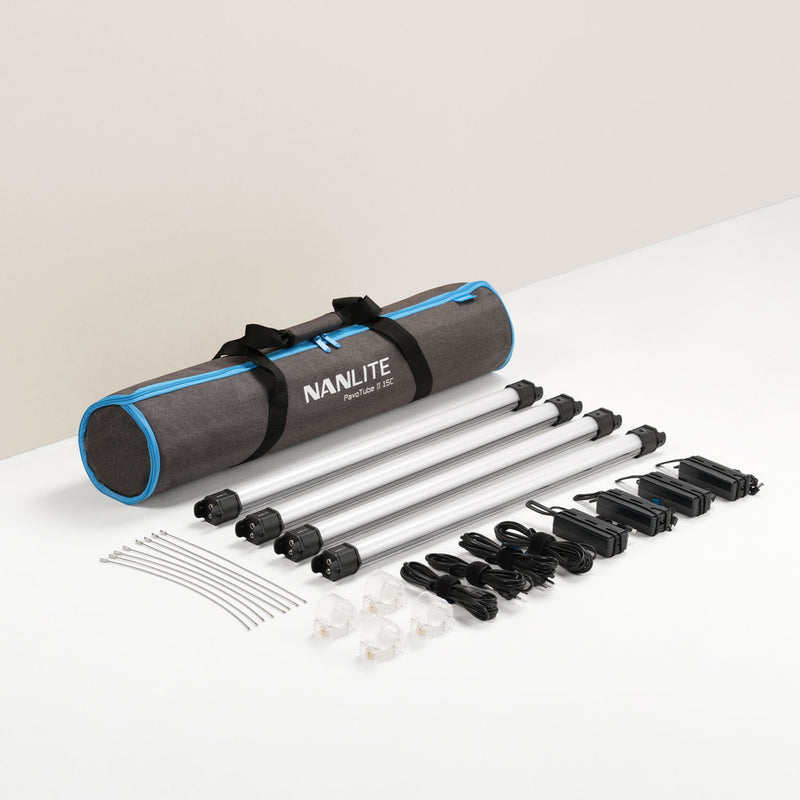 Nanlite PavoTube II 15C RGBWW LED Tube 4 Light Kit