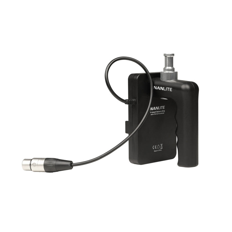 Nanlite V-Mount Battery Grip with 4-Pin XLR Connector