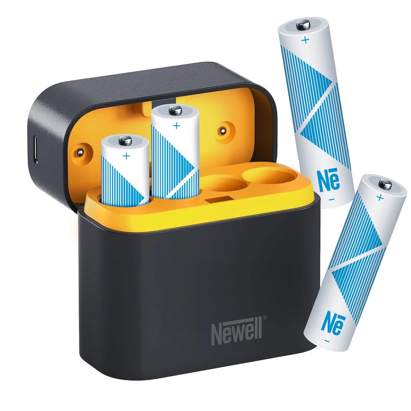 Newell Four Channel Charger with 4x Rechargeable Li-Ion AA 2200mAh