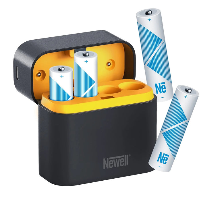 Newell Four Channel Charger with 4x Rechargeable Li-Ion AA 2200mAh
