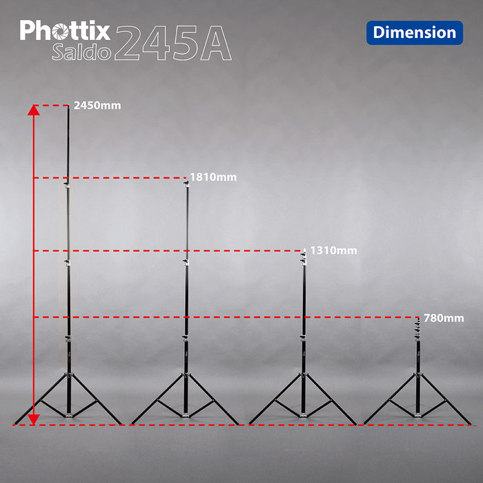 Phottix Saldo 245A Air Cushion Auto Collapse Light Stand 245cm