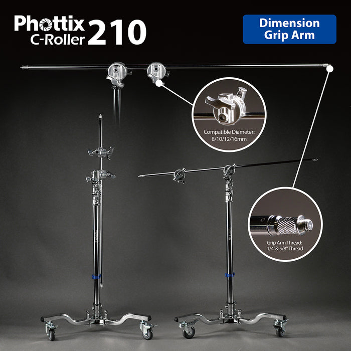 Phottix C-Roller 210 Rolling C-Stand 210cm