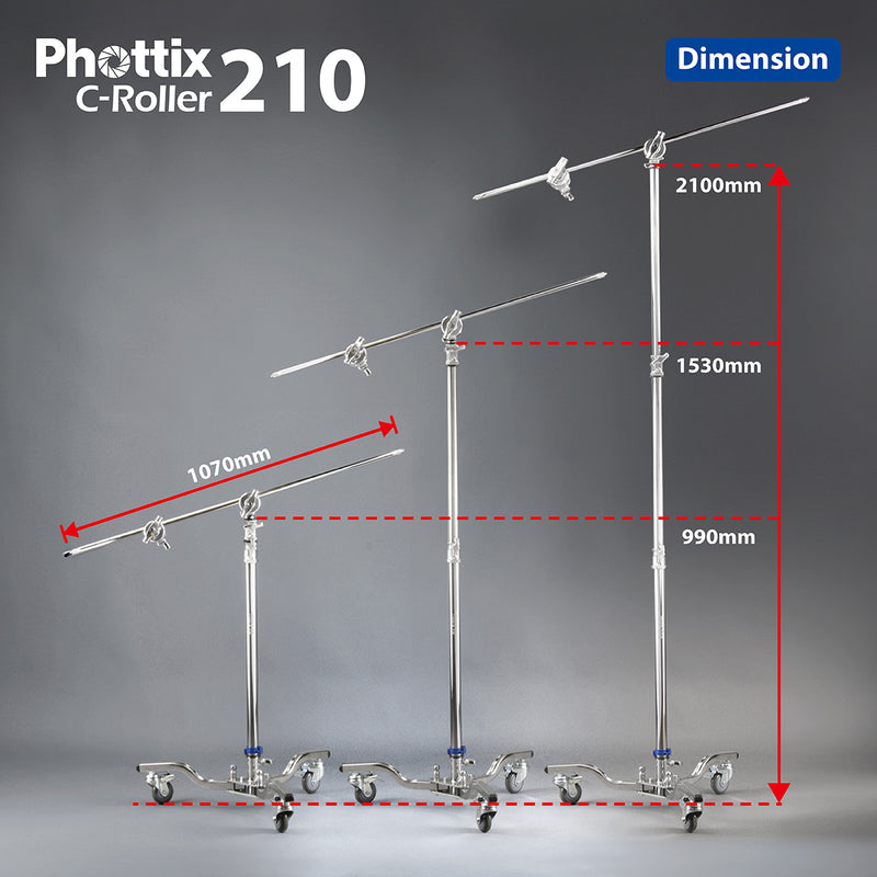 Phottix C-Roller 210 Rolling C-Stand 210cm