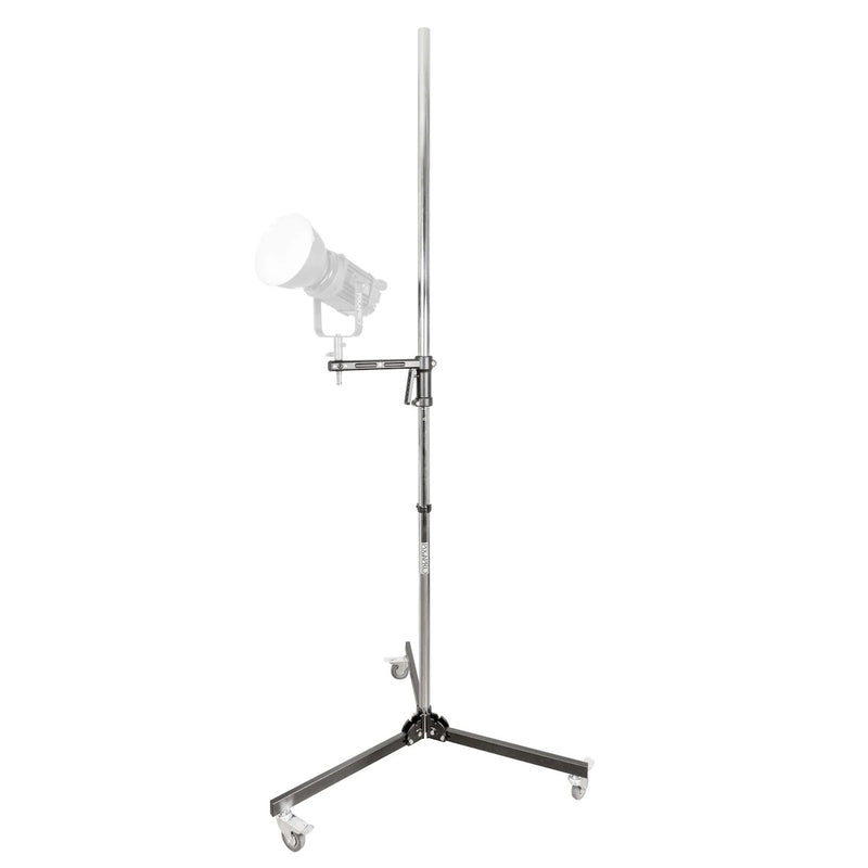 Pixapro 225cm Wheeled Column Light Stand with Adjustable Grip Handle Support