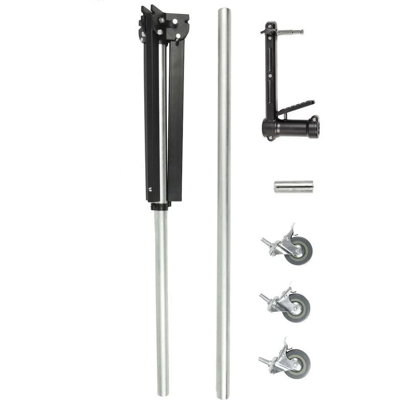 Pixapro 225cm Wheeled Column Light Stand with Adjustable Grip Handle Support