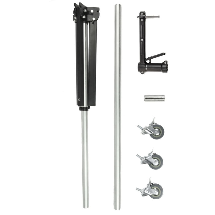 Pixapro 225cm Wheeled Column Light Stand with Adjustable Grip Handle Support