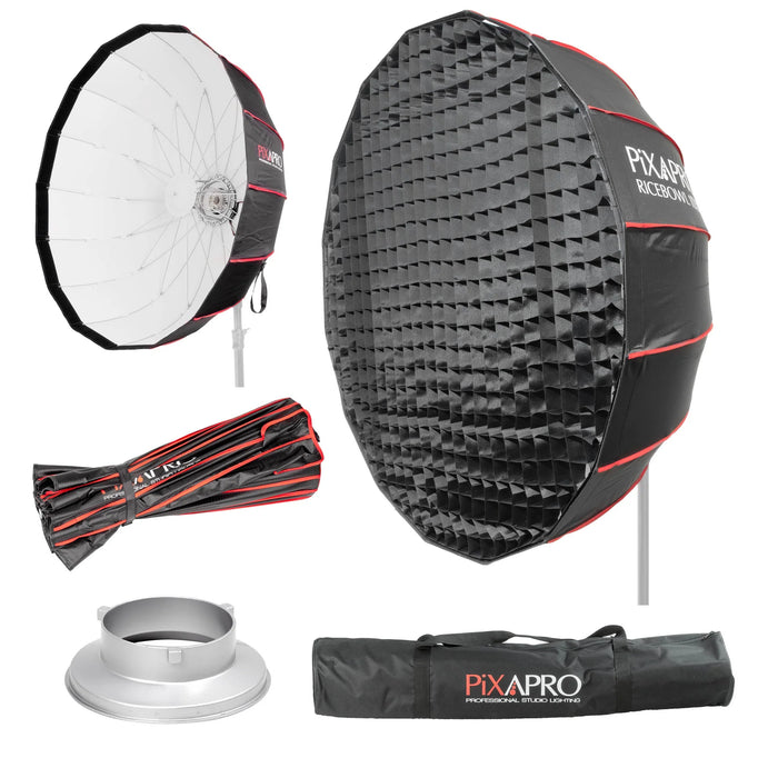 Pixapro Rice Bowl Parabolic Softbox with White Interior & S-Type Mount