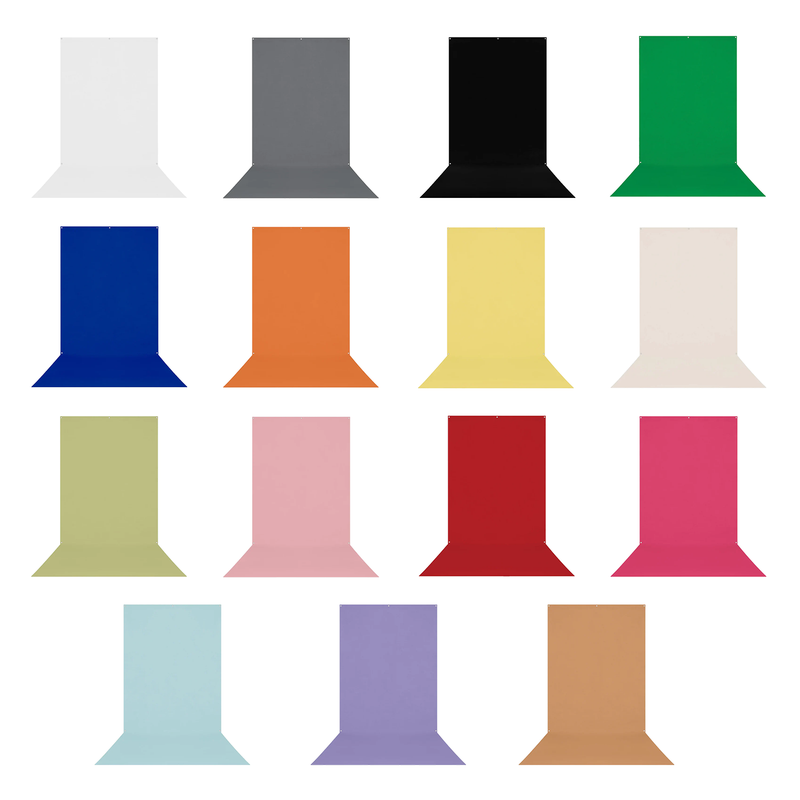 Westcott X-Drop Wrinkle-Resistant Sweep Backdrop 5' x 12' (Select Colour)