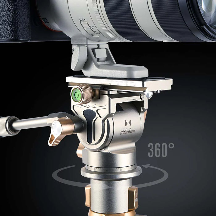 Harlowe Rocket Carbon Fibre Camera Tripod, Monopod & Light Stand with Fluid Head