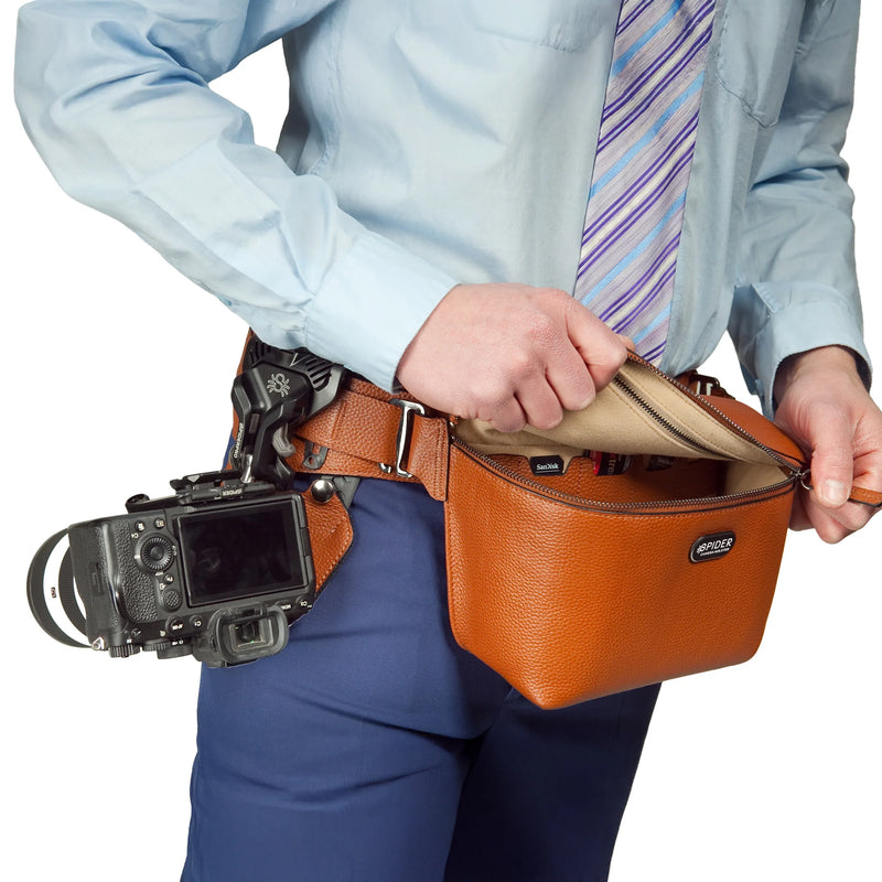 SpiderPro Leather Sling Pouch (Select Colour)