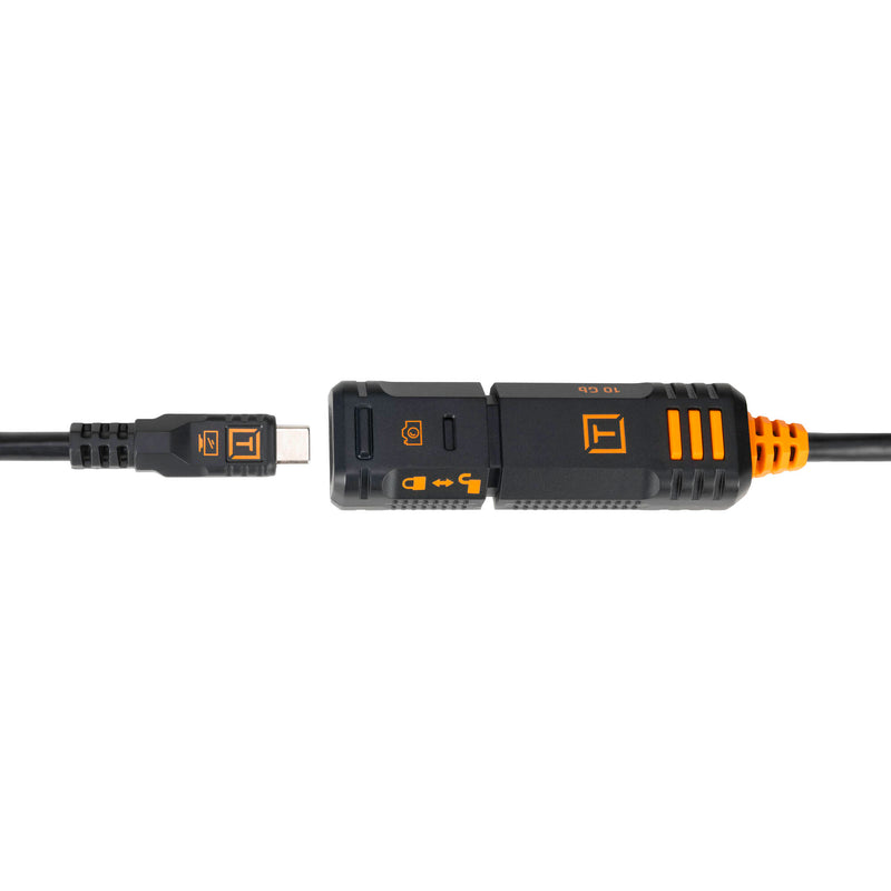 Tether Tools TetherPro Optima 10G USB-C TetherBoost Locking Extension Cable 16’ (4.8m) Black