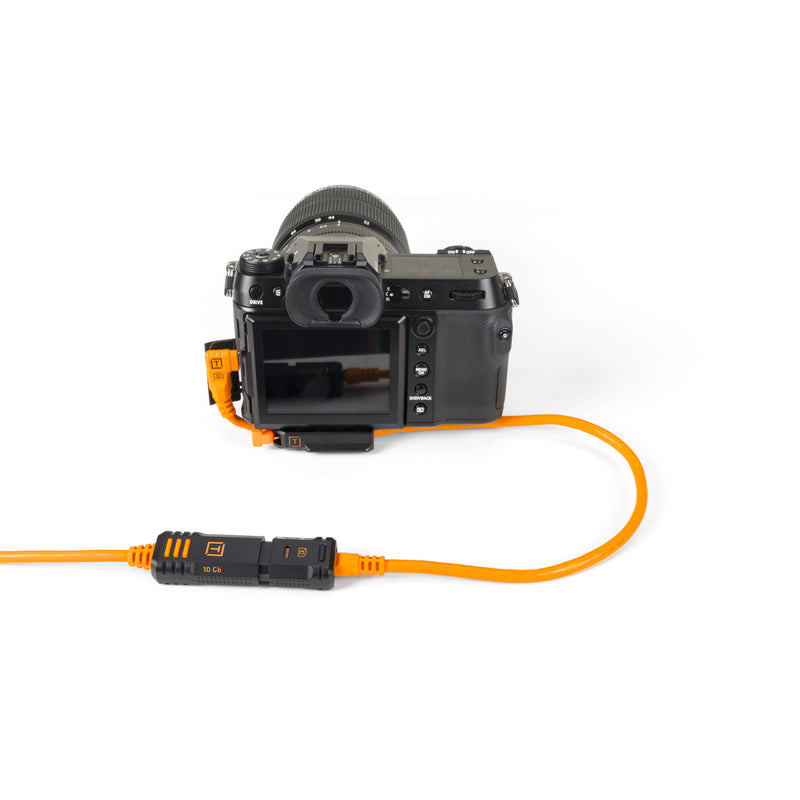 Tether Tools TetherPro Optima 10G USB-C TetherBoost Locking Extension Cable 16’ (4.8m) Orange