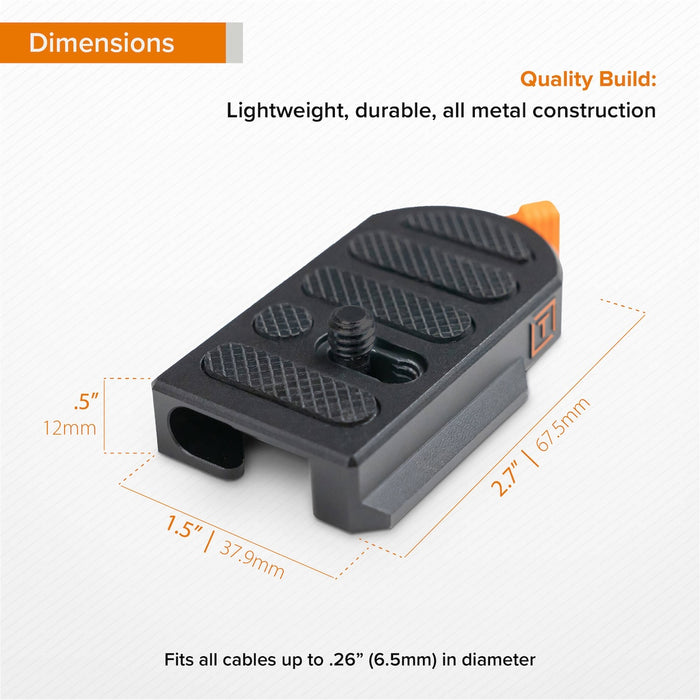 TetherGuard LeverLock Plate & TetherPro USB-C 31' (9.4m) Cable Kit Orange