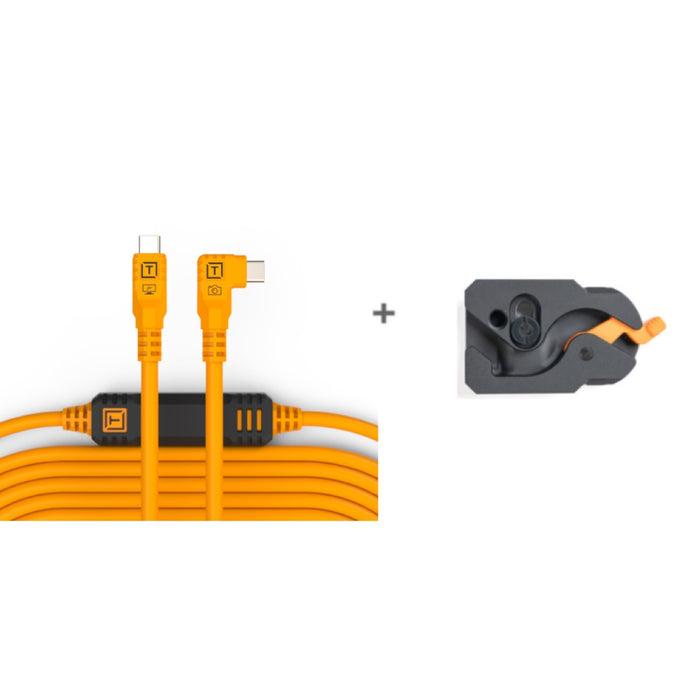 TetherGuard LeverLock Plate & TetherPro USB-C 31' (9.4m) Cable Kit Orange