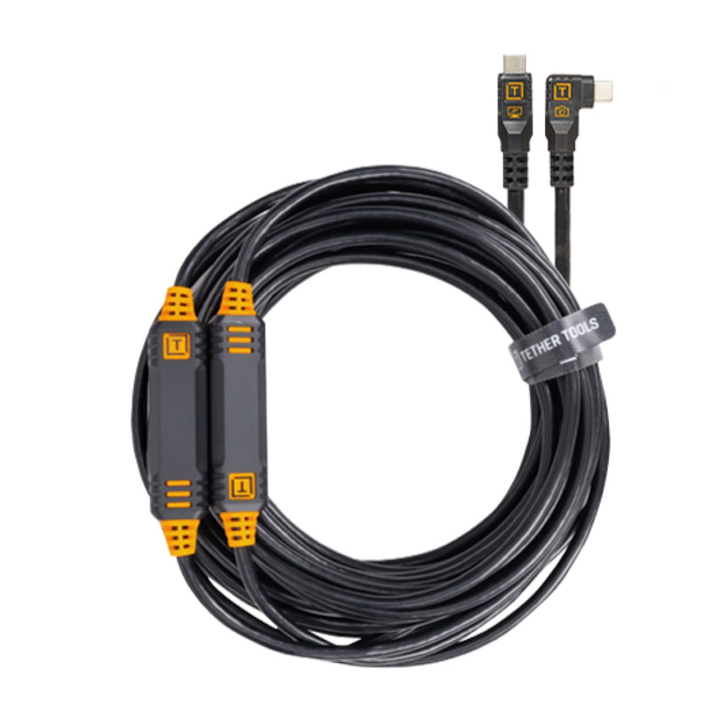 TetherGuard LeverLock Plate & TetherPro USB-C 31' (9.4m) Cable Kit Black