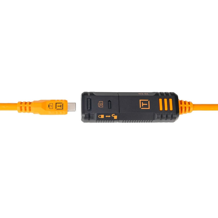 Tether Tools TetherPro Optima 10G USB-C TetherBoost Locking Extension Cable 16’ (4.8m) Orange