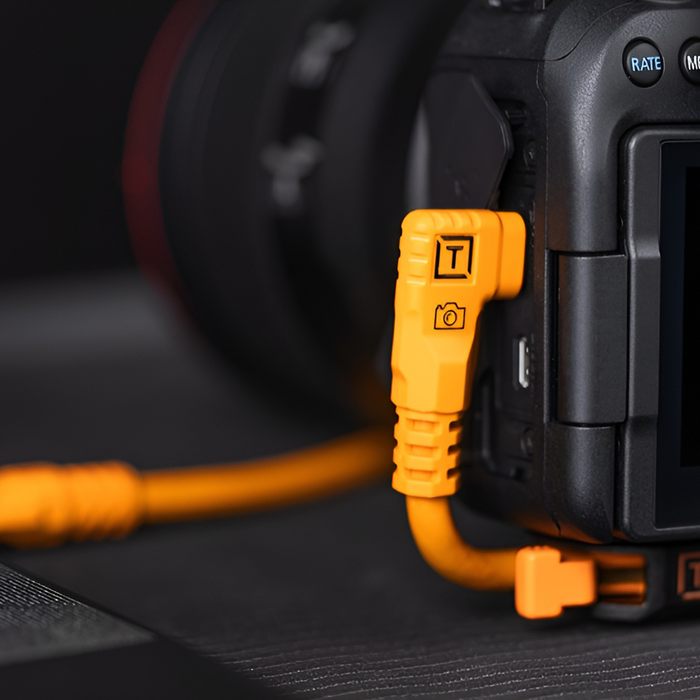 Tether Tools TetherPro Optima 10G USB-C Right Angle 31' (9.4m) Cable Black