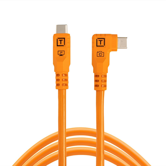 Tether Tools TetherPro Optima 10G USB-C Right Angle 6' (1.8m) Cable Orange