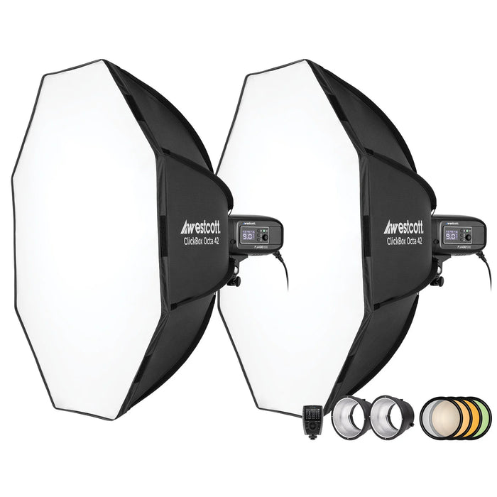 Westcott FJ400-SE 2-Light Studio Strobe Kit with FJ-X3 M Universal Wireless Transmitter