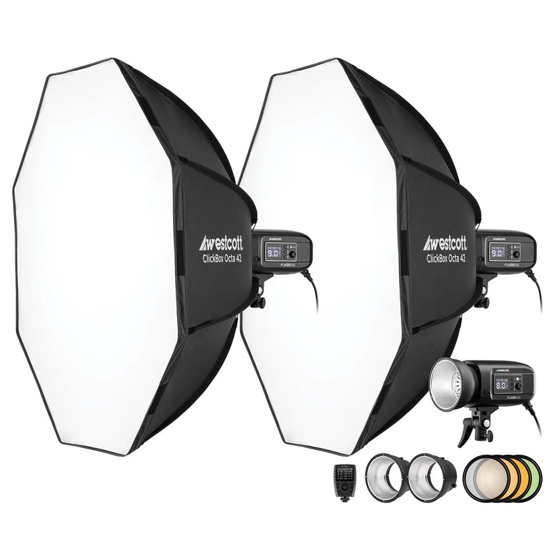 Westcott FJ400-SE 3-Light Studio Strobe Kit with FJ-X3 M Multi-Brand Wireless Transmitter