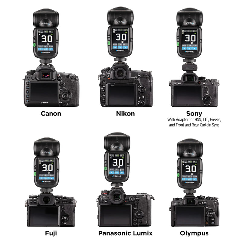 Westcott FJ80 II M Multi-Brand Round Head TTL Touchscreen Speedlight 80Ws