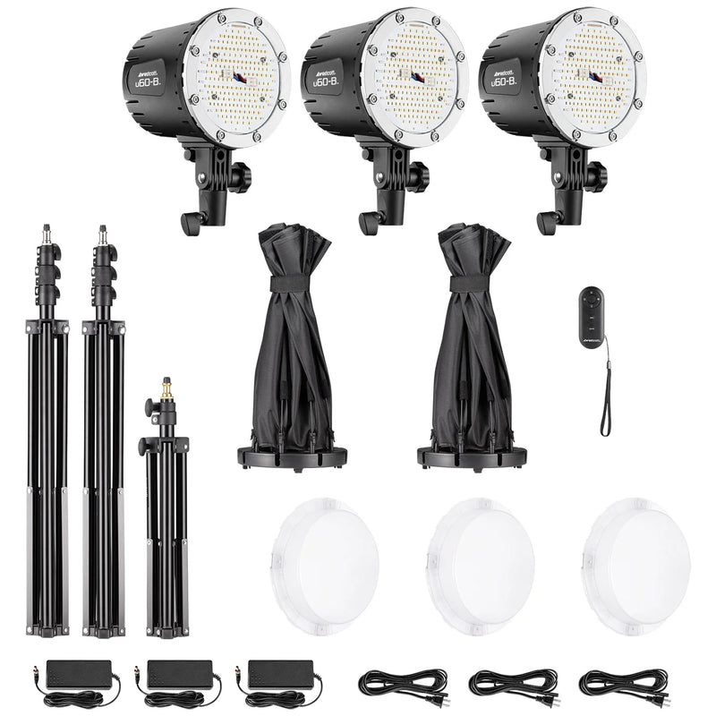 Westcott U60-B Bi-Colour LED 3-Light Softbox Kit