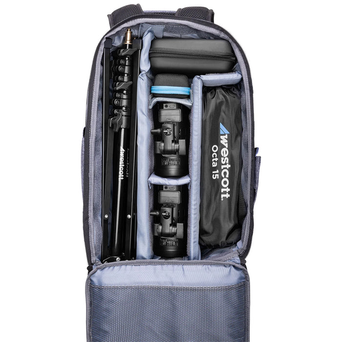 Westcott FJ100 Strobe 2-Light Backpack Kit with FJ-T1 M Multi-Brand Transmitter Trigger