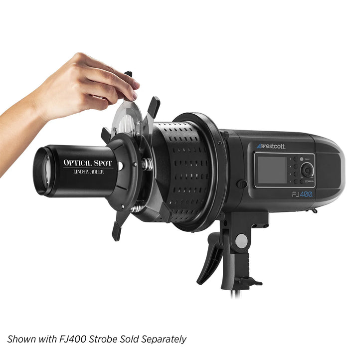 Westcott Optical Spot by Lindsay Adler with 150mm f/3.5 lens and Bowens Mount
