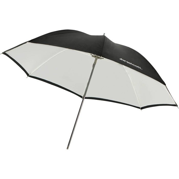 Westcott Convertible Umbrella Optical White Satin with Removable Black Cover 81cm (32")