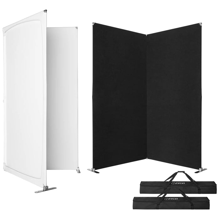 Westcott V-Flat 2-Pack Dual Frame & Fabric Kit White & Black