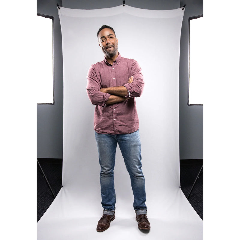 Westcott X-Drop Wrinkle-Resistant Sweep Backdrop 5' x 12' (Select Colour)