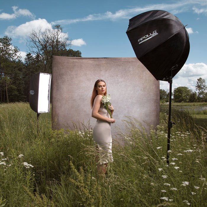 Westcott X-Drop Pro Fabric Backdrop Parchment Paper by Joel Grimes 8' x 8'