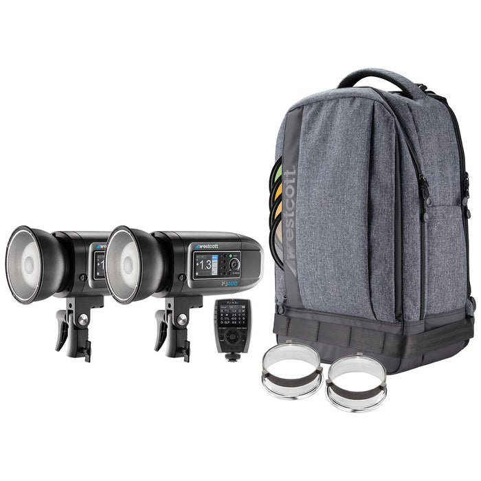 Westcott FJ400 Strobe 2-Light Backpack Kit with FJ-X3 Sony Wireless Transmitter