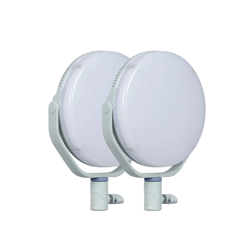 Nanlite Miro 30C LED RGBW Round Panel 2 Light Kit Mint Blue