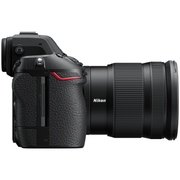 Image showng the Nikon Z8 Camera Body from the side with NIKKOR Z 24-120mm Lens for photography and video.