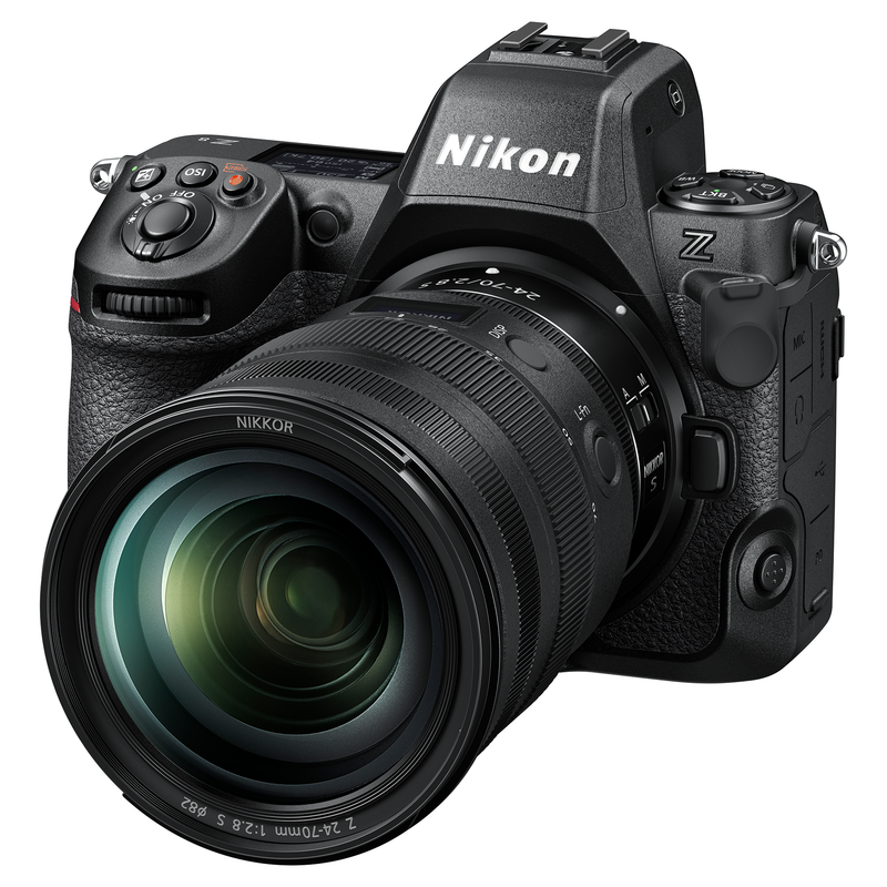 Image showng the Nikon Z8 Camera Body with NIKKOR Z 24-120mm Lens for photography and video.