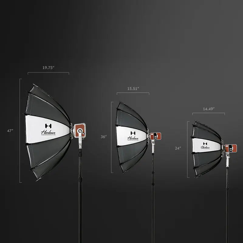 Harlowe Shallow Quick Release Softbox 90cm with Bowens and Max Mounts